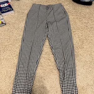 black and white patterned pants